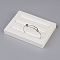 PU Leather Jewelry Ring/Bangles Displays, with Board, Rectangle, White, 15.1x2.2x11cm