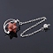 Synthetic Goldstone Pointed Dowsing Pendulums, with Platinum Brass Findings, Star, 205mm