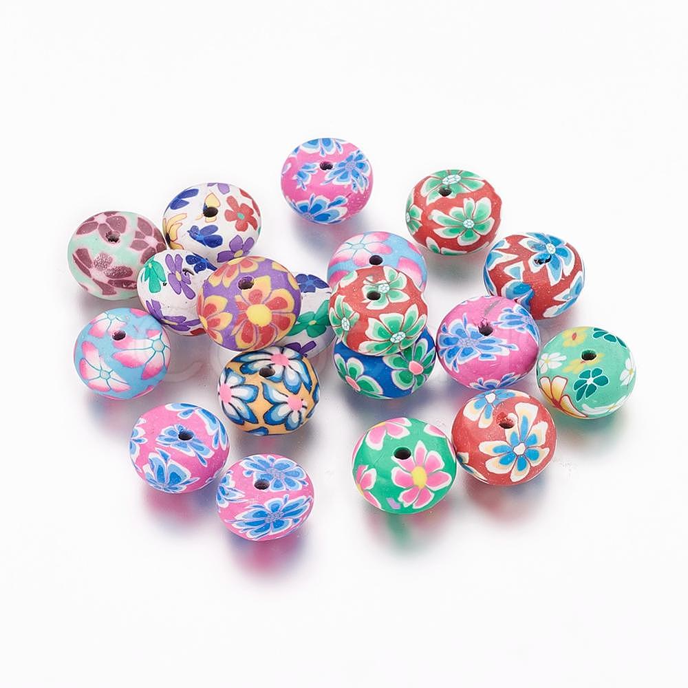 Cheap Handmade Polymer Clay Flat Round Beads Online Store - Cobeads.com