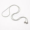 Trendy Men's 304 Stainless Steel Snake Chain Necklaces NJEW-M065-B-01-2