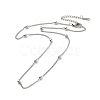 304 Stainless Steel Satellite Chain Necklace for Men Women NJEW-E076-01P-1