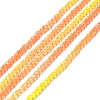 Transparent Gradient Color Glass Beads Strands GLAA-H021-01A-09-2