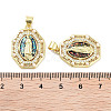 Brass Micro Pave Clear Cubic Zirconia Pendants KK-L213-008G-3