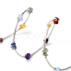 Three Loops Natural Gemstone Beaded Wrap Bracelets BJEW-JB02331-03-3