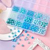 375Pcs 15 Style Blue Theme Transparent Crackle & Opaque Acrylic Beads OACR-YW0001-66-5