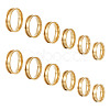  12Pcs 6 Size 201 Stainless Steel Grooved Finger Ring Settings RJEW-TA0001-05G-10