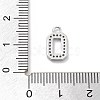 Brass Micro Pave Clear Cubic Zirconia Pendants ZIRC-I067-02A-3