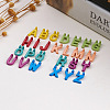 Craftdady 52Pcs Spray Painted Alloy Alphabet Links Connectors FIND-CD0001-06-3