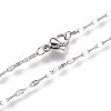 304 Stainless Steel Cable Chain Necklaces NJEW-F265-A-P-2