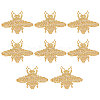 CHGCRAFT 8Pcs Bee Hotfix Rhinestone DIY-CA0006-31-8