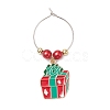 Christmas Alloy Enamel Wine Glass Charms AJEW-JO00258-4