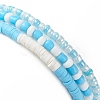 3Pcs 3 Styel Glass Seed & Polymer Clay Beaded Stretch Bracelets Set BJEW-JB08854-01-6