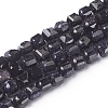 Synthetic Blue Goldstone Beads Strands X-G-I270-08-1