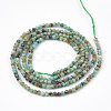 Natural African Turquoise(Jasper) Beads Strands X-G-T064-18-2mm-2