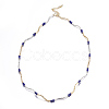 Faceted Natural Lapis Lazuli Necklaces NJEW-F212-03GP-1