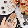 Gorgecraft 16Pcs 2 Colors 1-Hole Alloy Rhinestone Shank Buttons BUTT-GF0003-63-3