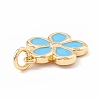 Brass Enamel Pendants KK-P217-02G-04-3