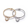 304 Stainless Steel Charms Bangles BJEW-P258-05-1