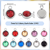 Unicraftale 22Pcs 11 Colors 304 Stainless Steel Charms STAS-UN0024-21-3