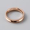 Titanium Steel Grooved Finger Ring Settings RJEW-WH0012-11B-2