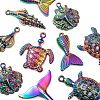 12Pcs 6 Style Ocean Themed Alloy Pendants FIND-LS0001-01-5