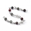 Handmade Natural African Bloodstone Beaded Chains AJEW-JB00512-02-1