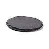 Natural Black Stone Cup Mat AJEW-G036-03-4