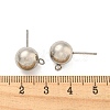 Non-Tarnish 304 Stainless Steel Stud Earring Findings STAS-O004-10G-P-3