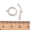Rhodium Plated 925 Sterling Silver Toggle Clasps STER-G038-03P-3