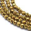 Electroplate Glass Beads Strands GLAA-F079-A-FP02-3