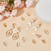 Beebeecraft 24Pcs 4 Style Brass Micro Pave Clear Cubic Zirconia Earring Hooks KK-BBC0012-32-4