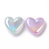 UV Plating Rainbow Iridescent Luminous Acrylic Beads OACR-E010-10-2