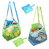 2Pcs 2 Colors Portable Nylon Mesh Grocery Bags ABAG-SZ0001-20-1