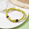 Adjustable Braided Waxed Cotton Macrame Pouch Bracelet Making BJEW-JB09698-4