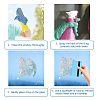 Waterproof PVC Colored Laser Stained Window Film Adhesive Stickers DIY-WH0256-014-3