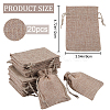 Beebeecraft Polyester Imitation Burlap Packing Pouches Drawstring Bags ABAG-BBC0001-02A-01-2