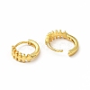 Rack Plating Brass Fishbone Hoop Earrings for Women EJEW-H093-09G-2