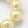 Baking Painted Pearlized Glass Pearl Round Bead Strands X-HY-Q330-8mm-21-3