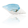 Gorgecraft 1Pc Conch Shape Porcelain Jewelry Plate AJEW-GF0008-53-1