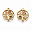 Brass Micro Pave Cubic Zirconia Charms KK-Q277-075-NF-2