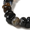 Natural Black Agate Beads Strands G-NH0017-B04-03-4