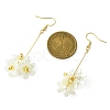 Brass with ABS Imitation Pearl Earrings for Women EJEW-JE05928-3