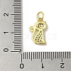 Real 18K Gold Plated Brass Pave Colorful Cubic Zirconia Pendants KK-M283-06G-02-3