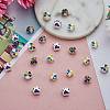 32Pcs 4 Colors Alloy Enamel European Beads MPDL-SZ0001-08-2