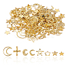 160Pcs 8 Styles Brass & Alloy Material Cabochons PALLOY-CJ0001-172-1