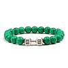 Blue turquoise alloy dumbbell jewelry bracelet for men's high-end and versatile accessories GK5142-26-1