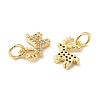 Rack Plating Brass Micro Pave Cubic Zirconia Pendants KK-K377-64G-2