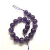 Round Natural Amethyst Beads Strands X-G-D780-2