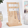 3-Tier Wooden Slant Back Jewelry Display Stands ODIS-WH0025-115-3