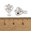 Brass Micro Pave Clear Cubic Zirconia Charms KK-L212-16P-3